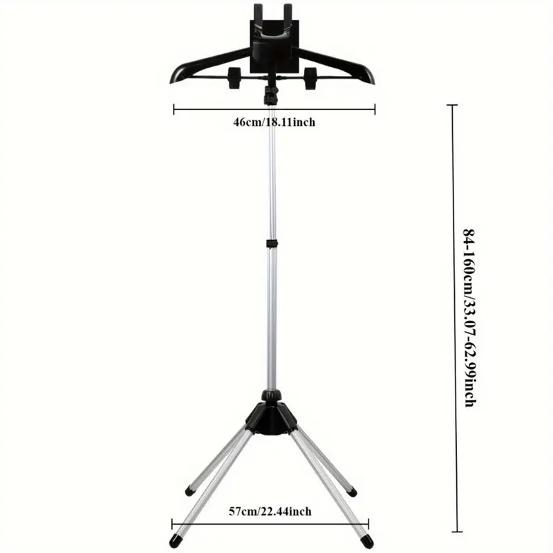 An Adjustable Clothing Steam Rack - a Multifunctional Metal And Plastic Hanger That Can Be Folded to Save Space, Weighing 11.02 Pounds, Suitable for Homes, Hotels, Clothing Stores, And Factories.