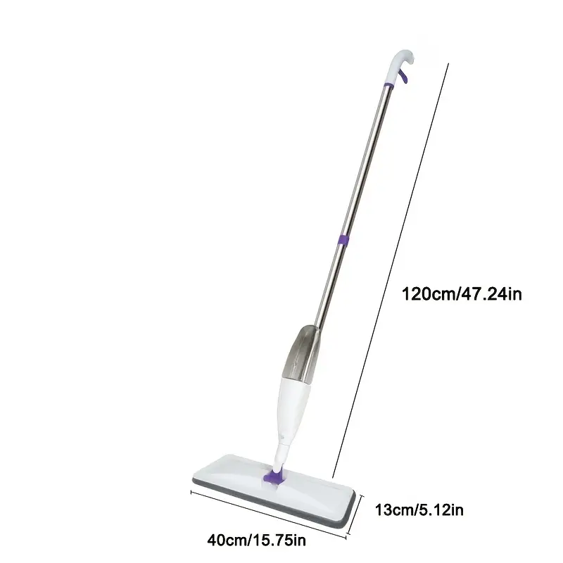 Versatile Microfiber Spray Mop with Reusable Pads - Ideal for Wet & Dry Cleaning on Hardwood, Laminate, Tile & Ceramic Floors - Perfect for Kitchen, Bathroom, Living Room with Long Handle, Mop Pads